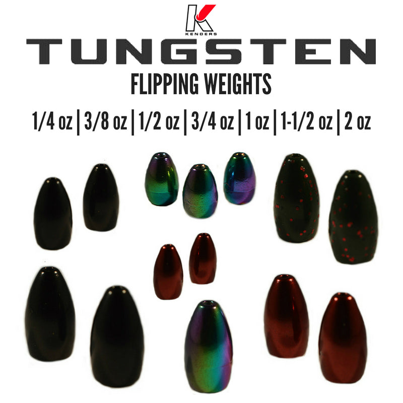 Tungsten Flipping Weights Tungsten Gray / 1/4 oz (3/Pk)