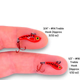 TUNGSTEN T-RIP RED TIGER GLOW MINI VIBE BAIT