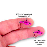 TUNGSTEN T-RIP PINK TIGER GLOW MINI VIBE BAIT