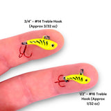 TUNGSTEN T-RIP CHARTREUSE TIGER GLOW MINI VIBE BAIT