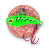 TUNGSTEN T-RIP GREEN TIGER GLOW MINI VIBE BAIT