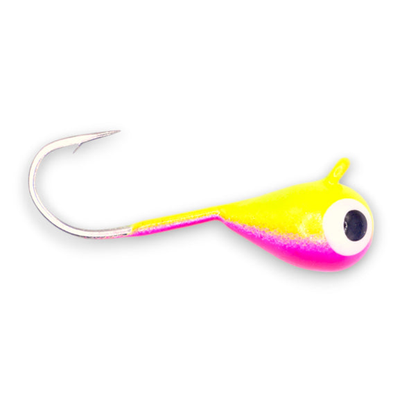 CHARTREUSE PINK BRIGHT UV TUNGSTEN JIG