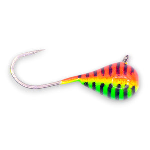 ORANGE/GREEN STRIPE GLOW TUNGSTEN JIG