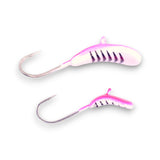 PINK STRIPE GLOW ROCKER TUNGSTEN JIG