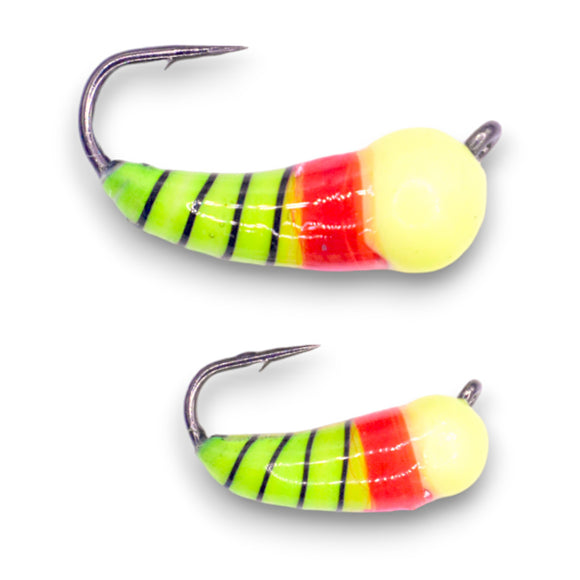 CHARTREUSE RED TUNGSTEN AKUA JIG SKUD