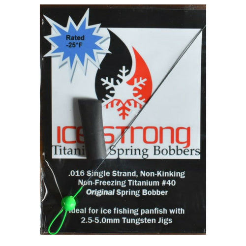 Titanium NiTi Ice Fishing Spring Bobbers 4pk Med Wire .022