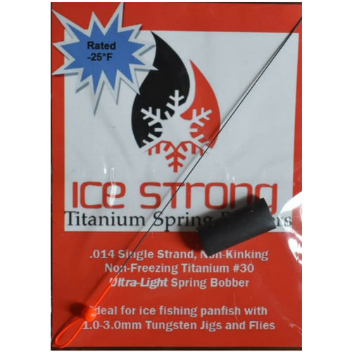 Titanium NiTi Ice Fishing Spring Bobbers 4pk Med Wire .022
