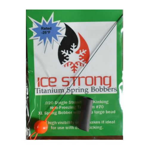 Ice Strong Outdoors Original Titanium Spring Bobber Flame Red Orange