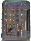 65 PIECE LARGE HOOK TUNGSTEN JIG SET WITH LARGE PAD BOX - Kenders Outdoors