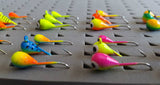 65 PIECE LARGE HOOK TUNGSTEN JIG SET WITH LARGE PAD BOX - Kenders Outdoors