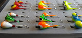 65 PIECE LARGE HOOK TUNGSTEN JIG SET WITH LARGE PAD BOX - Kenders Outdoors