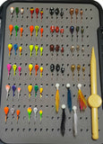 65 PIECE LARGE HOOK TUNGSTEN JIG SET WITH LARGE PAD BOX - Kenders Outdoors