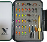 65 PIECE LARGE HOOK TUNGSTEN JIG SET WITH LARGE PAD BOX - Kenders Outdoors