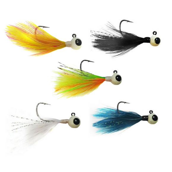 TUNGSTEN FEATHER JIGS (5 PACK) - Kenders Outdoors